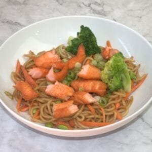 Salmon Stir-Fried Noodles