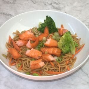 Salmon Teriyaki Yakisoba Bento
